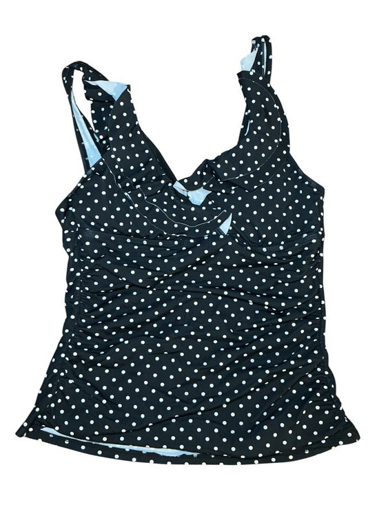 Ralph Lauren Tops - Polka Dot Ruched Tankini Black/White